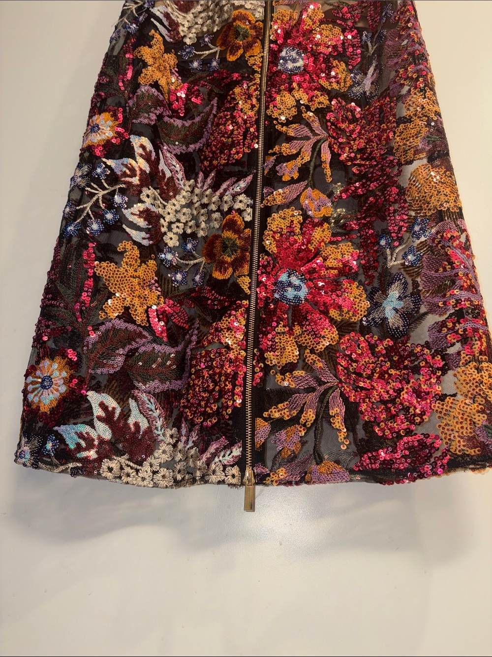 Strapless Floral Sequin Maxi Dress - Multicolor - Picture 5 of 6